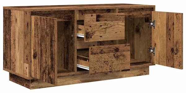 Antik fa színű TV-szekrény LED-lámpákkal 100x41x50 cm