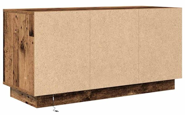 Antik fa színű TV-szekrény LED-lámpákkal 100x41x50 cm