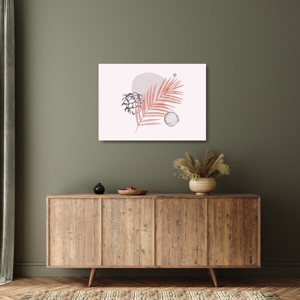 Üveg kép - Lila minimalizmus N⁰3 (70x50 cm)