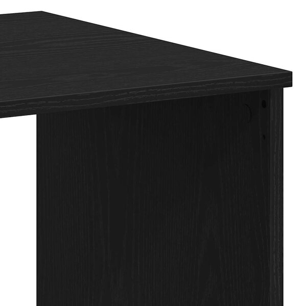 Fekete tölgy szerelt fa íróasztal fiókokkal 102 x 50 x 76 cm