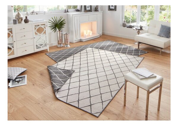 Malaga szürke-krémszínű kültéri szőnyeg, 80 x 150 cm - NORTHRUGS