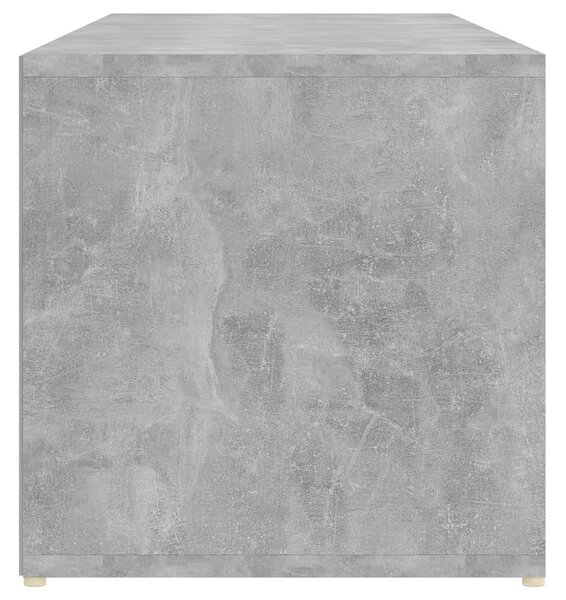 Betonszürke szerelt fa cipőtároló pad 105 x 35 x 35 cm