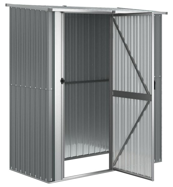 Szürke horganyzott acél kerti fészer 180,5 x 97 x 209,5 cm