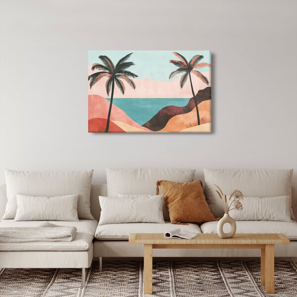 Kép - Pálmafák a tengernél (90x60 cm)