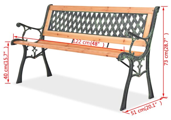 Fa kerti pad 122 cm