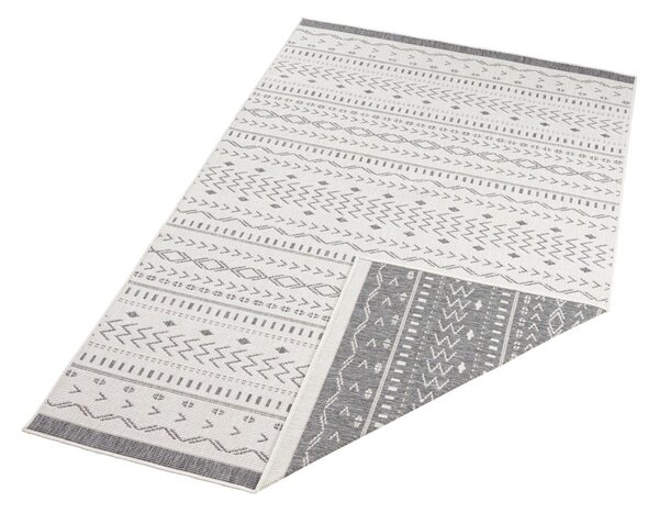 Kuba szürke-krémszínű kültéri szőnyeg, 150 x 80 cm - NORTHRUGS