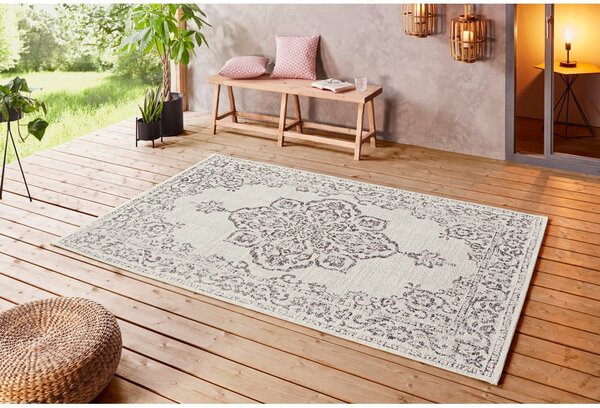 Tilos szürke-krémszínű kültéri szőnyeg, 160 x 230 cm - NORTHRUGS
