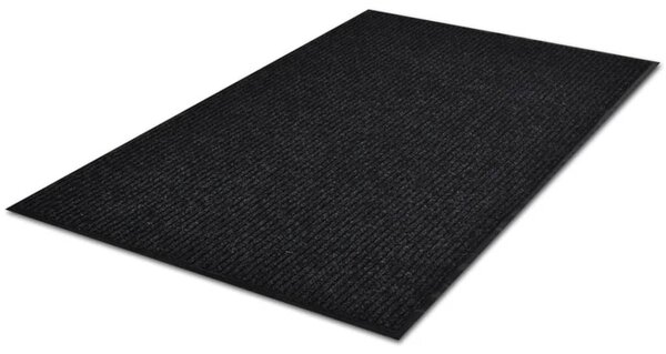 Fekete PVC lábtörlő 90 x 60 cm
