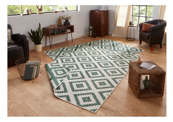 Malta zöld-krémszínű kültéri szőnyeg, 160 x 230 cm - NORTHRUGS