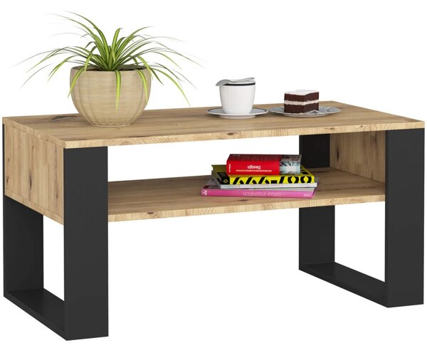 TYVREN dohányzóasztal - artisan tölgy / fekete