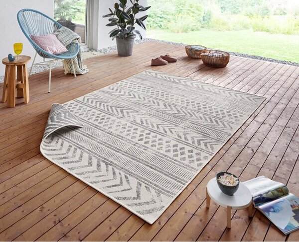 Biri szürke-krémszínű kültéri szőnyeg, 120 x 170 cm - NORTHRUGS