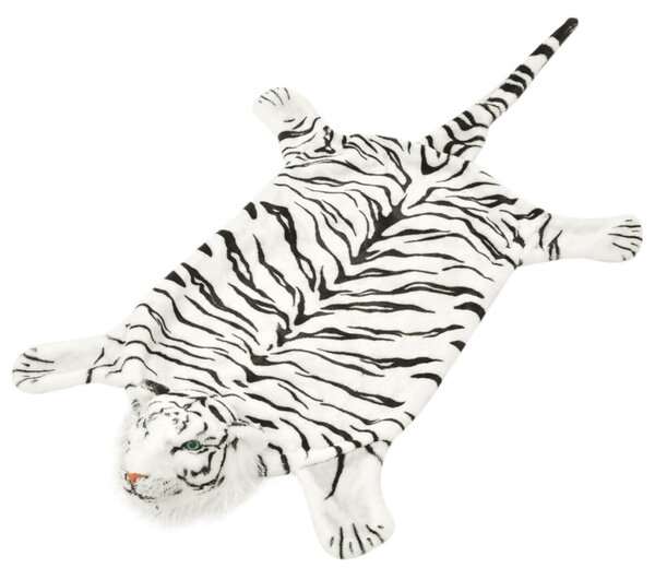 Fehér plüss tigris szőnyeg 144 cm