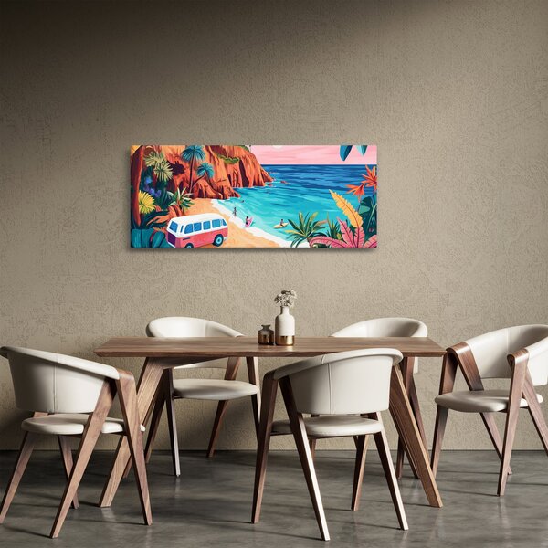 Kép - Lakóautó az óceánnál (120x50 cm)