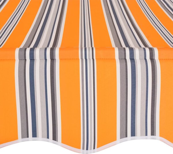 Manuális, feltekerhető napellenző kék-sárga csíkokkal 150 cm
