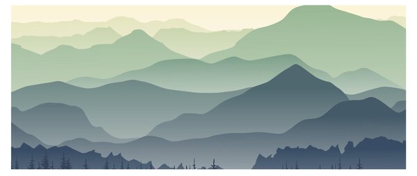 Kép - Forest Mountain (120x50 cm)