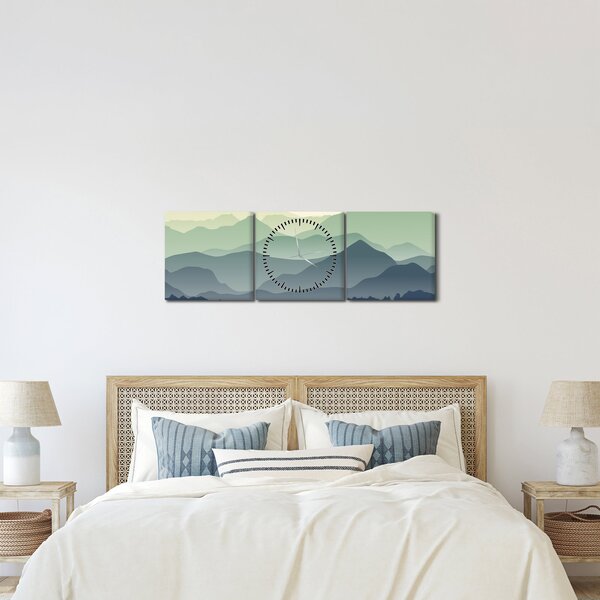 Kép - Forest Mountain (órával) (90x30 cm)