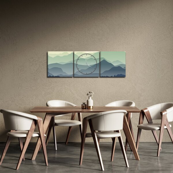 Kép - Forest Mountain (órával) (90x30 cm)