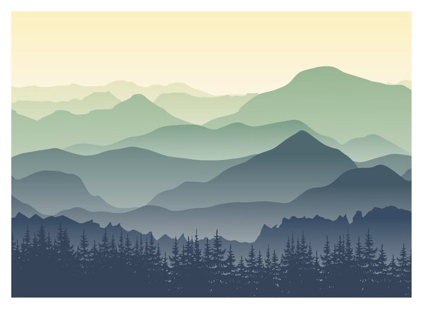 Kép - Forest Mountain (70x50 cm)