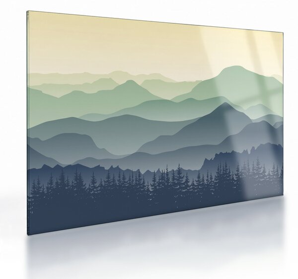 Üveg kép - Forest Mountain (70x50 cm)