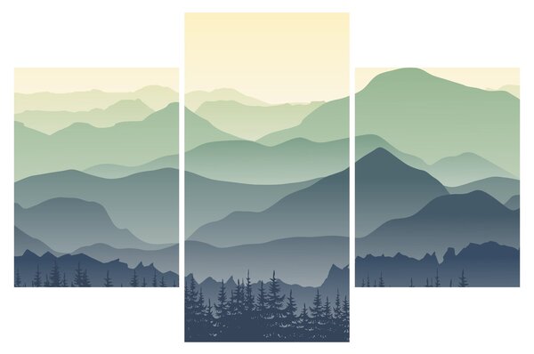 Kép - Forest Mountain (90x60 cm)
