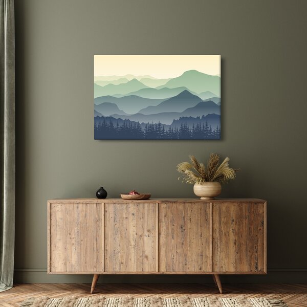 Kép - Forest Mountain (90x60 cm)
