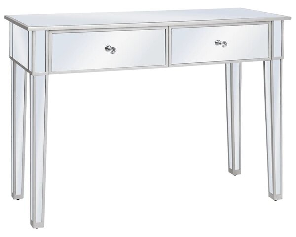 Tükrös konzolasztal MDF-ből és üvegből 106,5 x 38 x 76,5 cm
