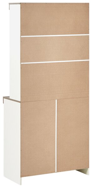 Üveges vitrin KALBARRI 80 cm Barna/fehér