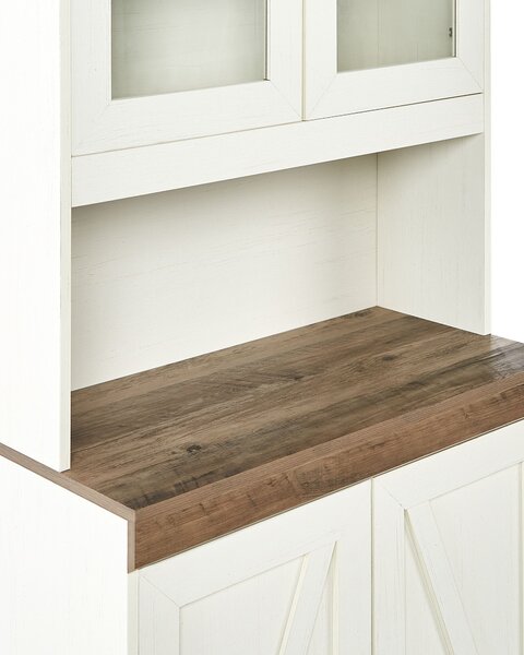 Üveges vitrin KALBARRI 80 cm Barna/fehér