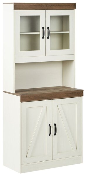 Üveges vitrin KALBARRI 80 cm Barna/fehér