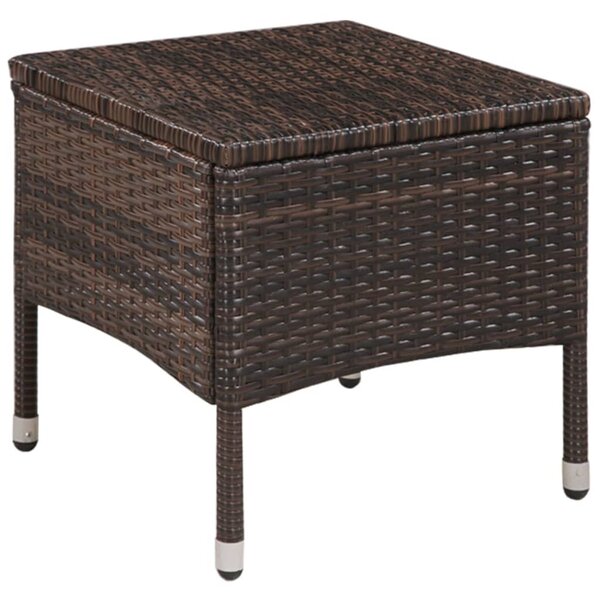 3 darabos barna polyrattan bisztrószett