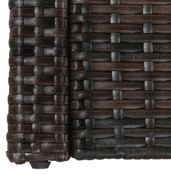 5-részes barna polyrattan kerti bútorszett párnákkal