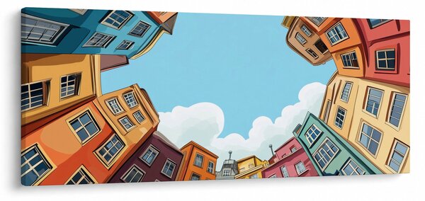Kép - Házak között (120x50 cm)