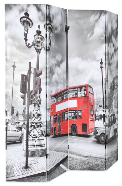 Fekete-fehér londoni busz mintás paraván 160 x 170 cm
