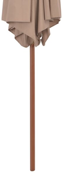Tópszínű kültéri napernyő farúddal 270 cm