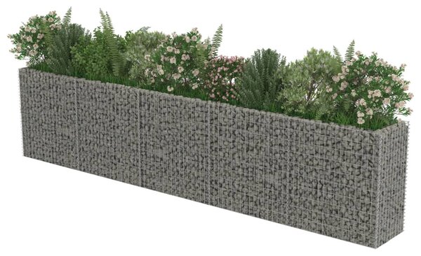 Horganyzott acél gabion magaságyás 450 x 50 x 100 cm