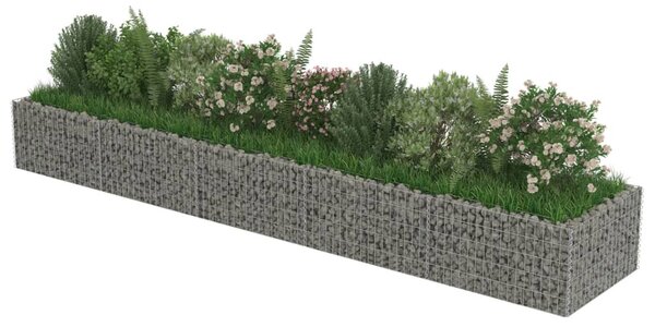 Horganyzott acél gabion magaságyás 450 x 90 x 50 cm