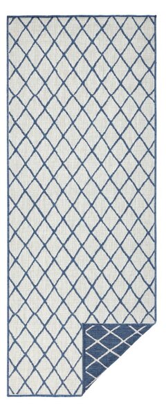 Malaga kék-krémszínű kültéri szőnyeg, 80 x 350 cm - NORTHRUGS