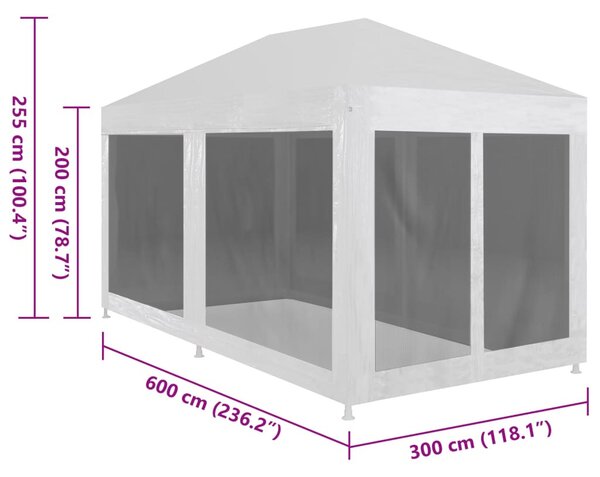 Partisátor 6 hálós oldalfallal 6 x 3 m