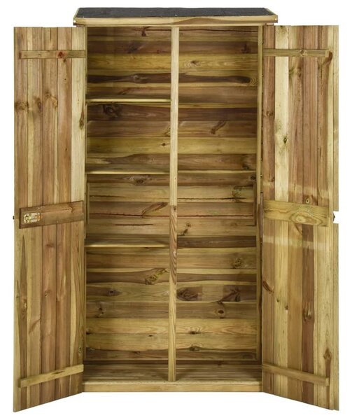Fenyőfa kerti szerszámtároló fészer 85 x 48 x 177 cm