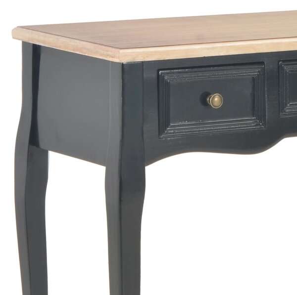 280046 Dressing Console Table with 3 Drawers Black