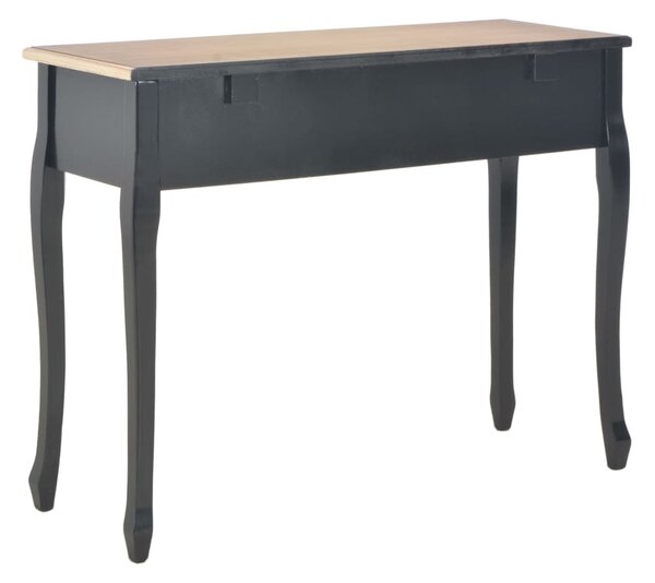 280046 Dressing Console Table with 3 Drawers Black