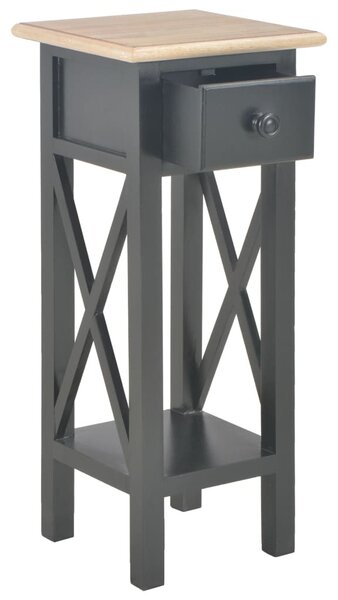 Fekete fa kisasztal 27 x 27 x 65,5 cm