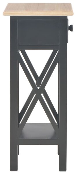 Fekete fa kisasztal 27 x 27 x 65,5 cm
