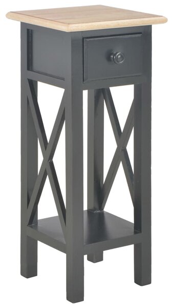 Fekete fa kisasztal 27 x 27 x 65,5 cm