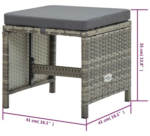VidaXL Kültéri Polyrattan Étkezőgarnitúra - 9 részes