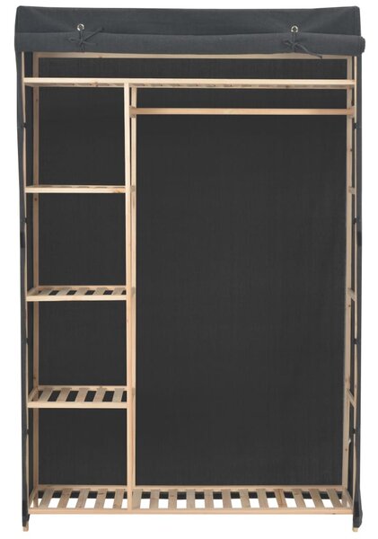 Szürke szövet ruhásszekrény 110 x 40 x 170 cm