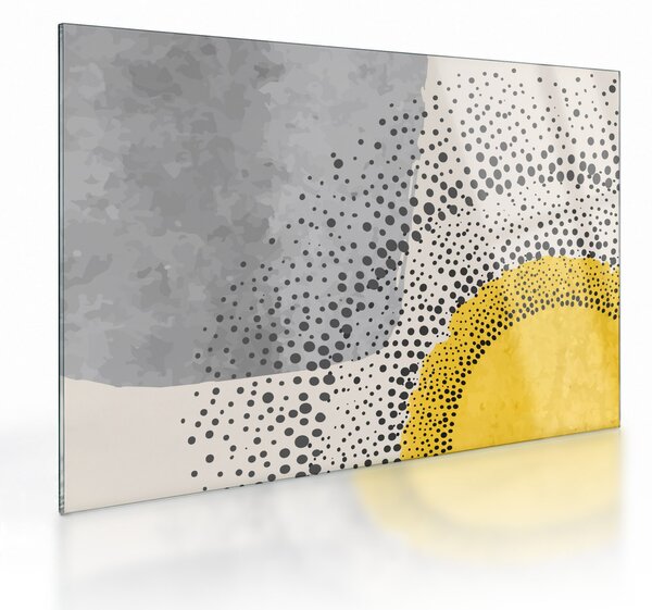 Üveg kép - N⁰3 strand absztrakt festménye (70x50 cm)