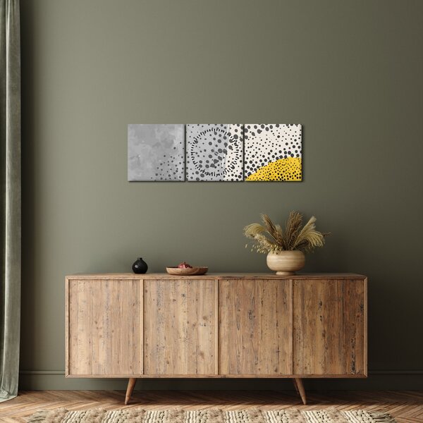 Kép - N⁰3 strand absztrakt festménye (órával) (90x30 cm)