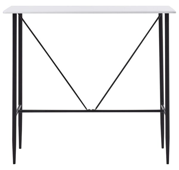 Fehér MDF bárasztal 120 x 60 x 110 cm
