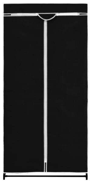 Fekete ruhásszekrény 75 x 50 x 160 cm